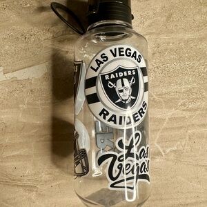 Las Vegas Raiders Clear Water Bottle